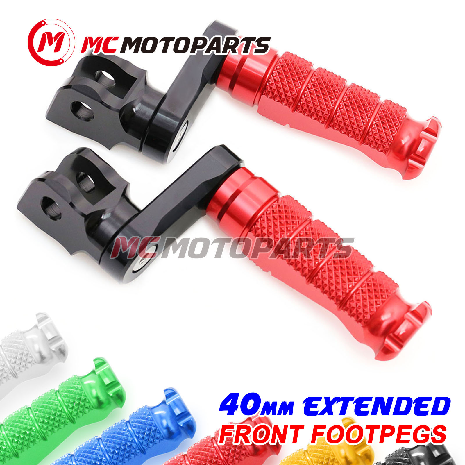 CNC 40mm Lowered Front Foot Pegs For CB500F CB500X CBF600 N/S CBR500R ...