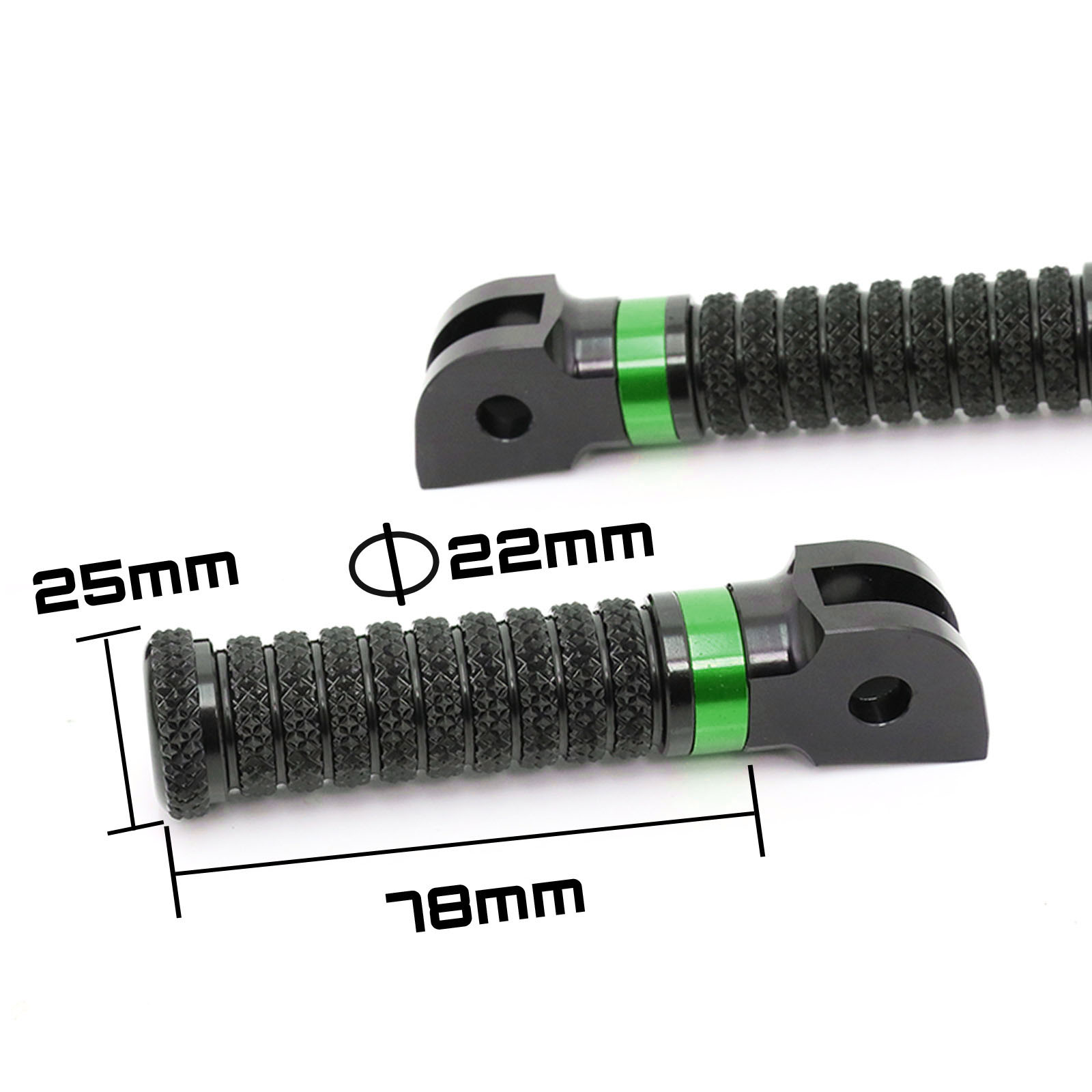 RRING Green Front Rider Foot Pegs For Ninja ZX-4RR ZX-4R 2023 2024