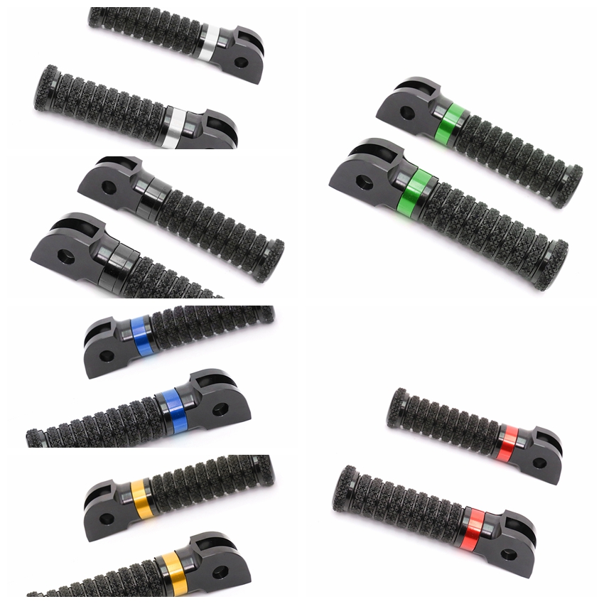 RRING Black Anti Slip Front Foot Pegs For Versys 1000 LT 15-19 20